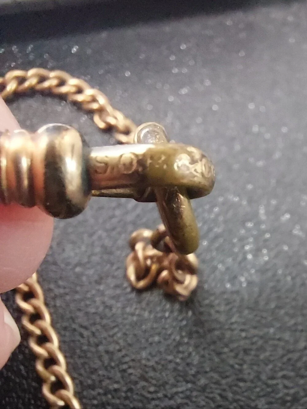 Victorian-Era S.O.B.& Co. Gold-filled Curb Link Vest Chain 15.5